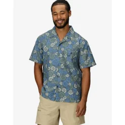 AirExchange UPF 40 Camp Novelty SS Shirt Thunderhead Multi Fossil