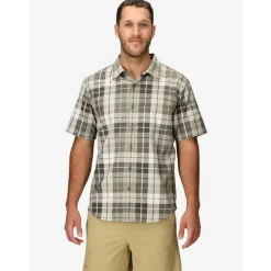 AirExchange UPF 40 Novelty SS Shirt Hickory Nut Wayland Plaid