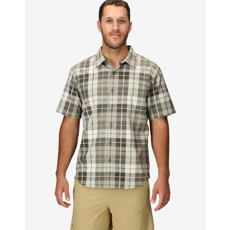 AirExchange UPF 40 Novelty SS Shirt Hickory Nut Wayland Plaid