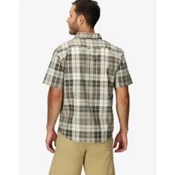 AirExchange UPF 40 Novelty SS Shirt Hickory Nut Wayland Plaid