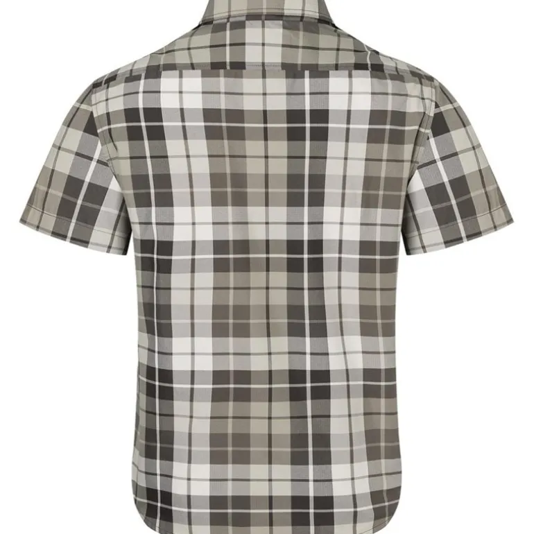AirExchange UPF 40 Novelty SS Shirt Hickory Nut Wayland Plaid