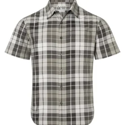 AirExchange UPF 40 Novelty SS Shirt Hickory Nut Wayland Plaid