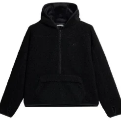 Delise Pile Hoodie Black