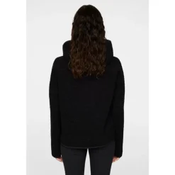 Delise Pile Hoodie Black