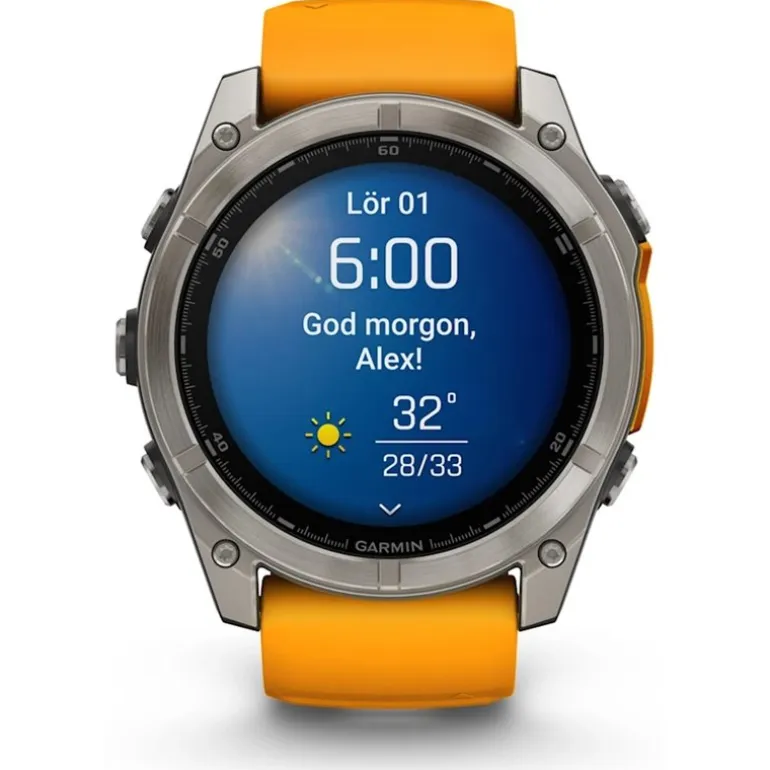 fenix 8 51mm.AMOLED.Saphire Silver/Orange