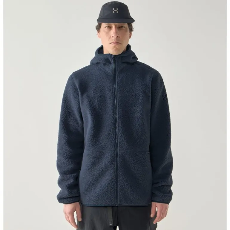 Funäs Pile Hood Men Tarn Blue