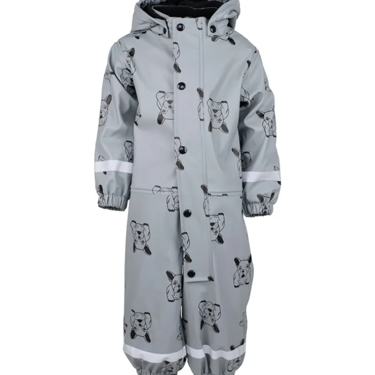 Lekhyttan Rain Baby Overall. Fleece Grey/Black