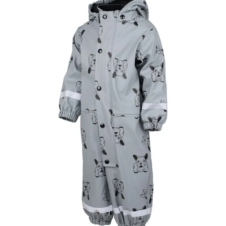 Lekhyttan Rain Baby Overall. Fleece Grey/Black
