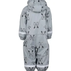 Lekhyttan Rain Baby Overall. Fleece Grey/Black