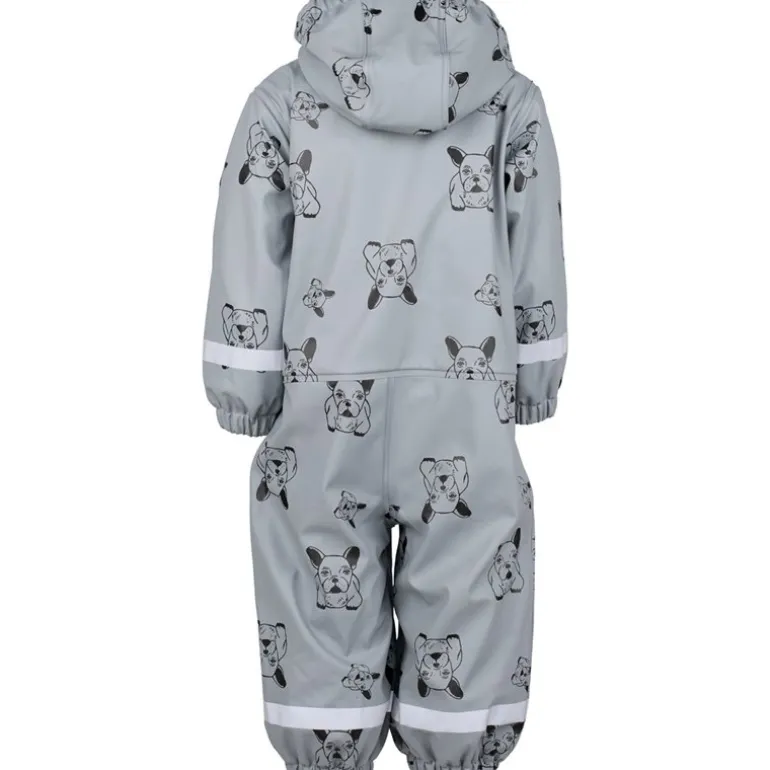 Lekhyttan Rain Baby Overall. Fleece Grey/Black