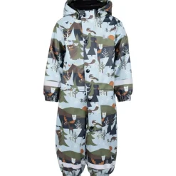 Lekhyttan Rain Baby Overall. Fleece Lightblue/Brown