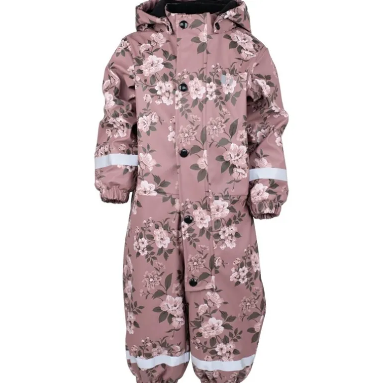 Lekhyttan Rain Baby Overall. Fleece Rose/Brown