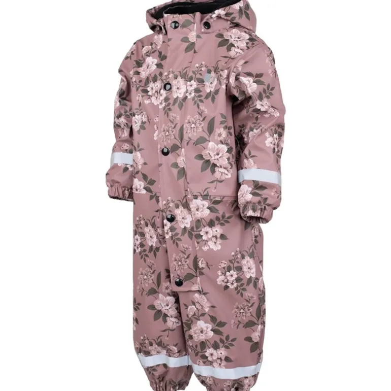 Lekhyttan Rain Baby Overall. Fleece Rose/Brown