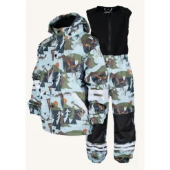Lekhyttan Rain Set. Fleece Lightblue/Brown