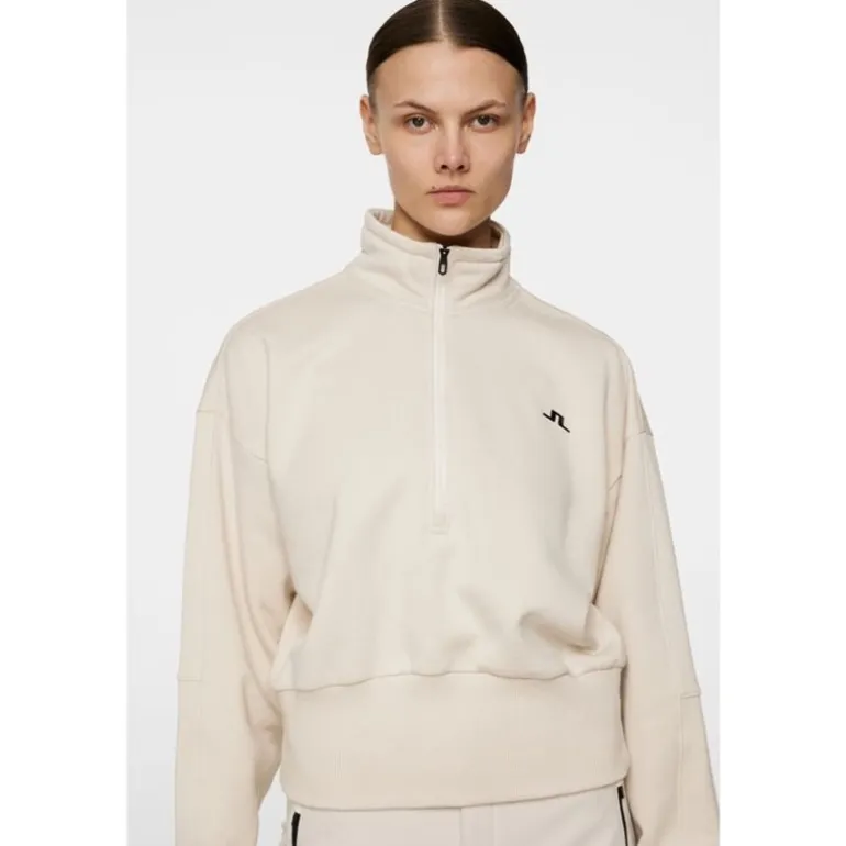 Lucia Zip Mock Neck Moonbeam