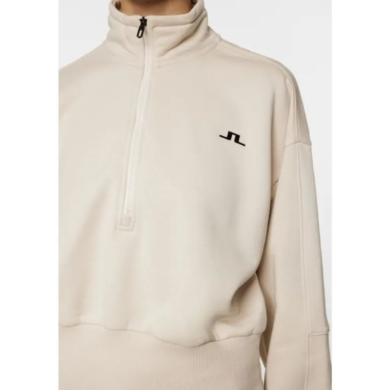 Lucia Zip Mock Neck Moonbeam