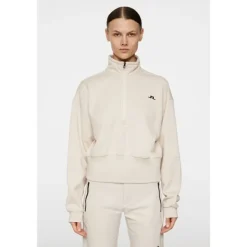 Lucia Zip Mock Neck Moonbeam