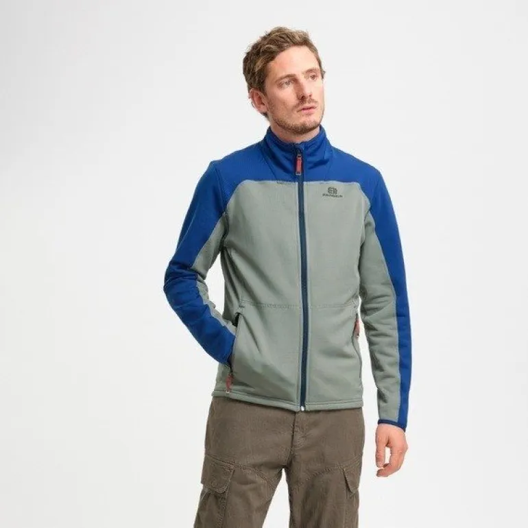 Men's Skiers Fleece Hood Gray Green