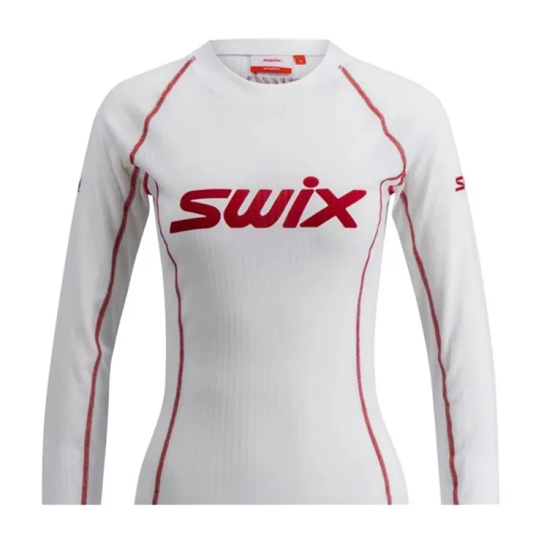 RaceX Classic Long Sleeve W Bright White/Swix Red