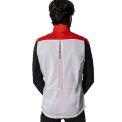 Roadline Wind Vest M Bright White/Fiery Red