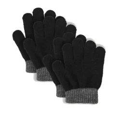 Sundsvall Wool Glove, 2-P Black-Anthracite