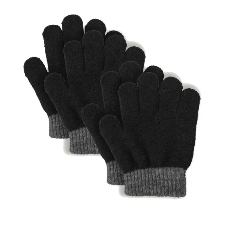 Sundsvall Wool Glove, 2-P Black-Anthracite