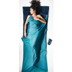 Travel Sheet Egyptian Cotton 220X90 Cm Tuareg/Laguna Blue