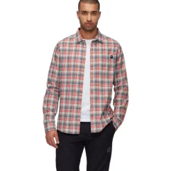Trovat Summer Longsleeve Shirt Men Silver Sage/Mammut Red