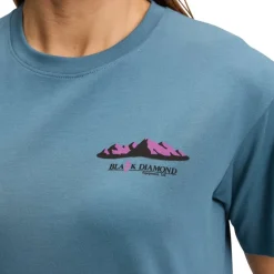 W Mountainscape Ss Tee Creek Blue