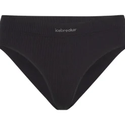 Women Merino Blend Rib Lotus Hipster Black