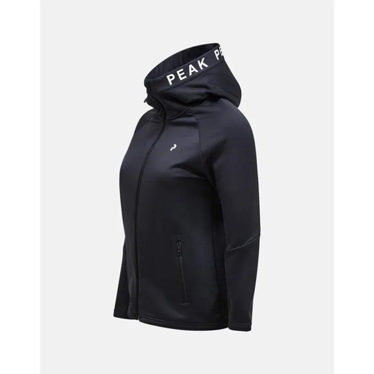 W Rider Zip Hood Black/Black
